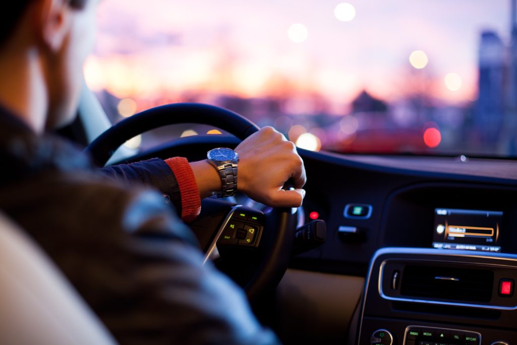 driver beind the wheel